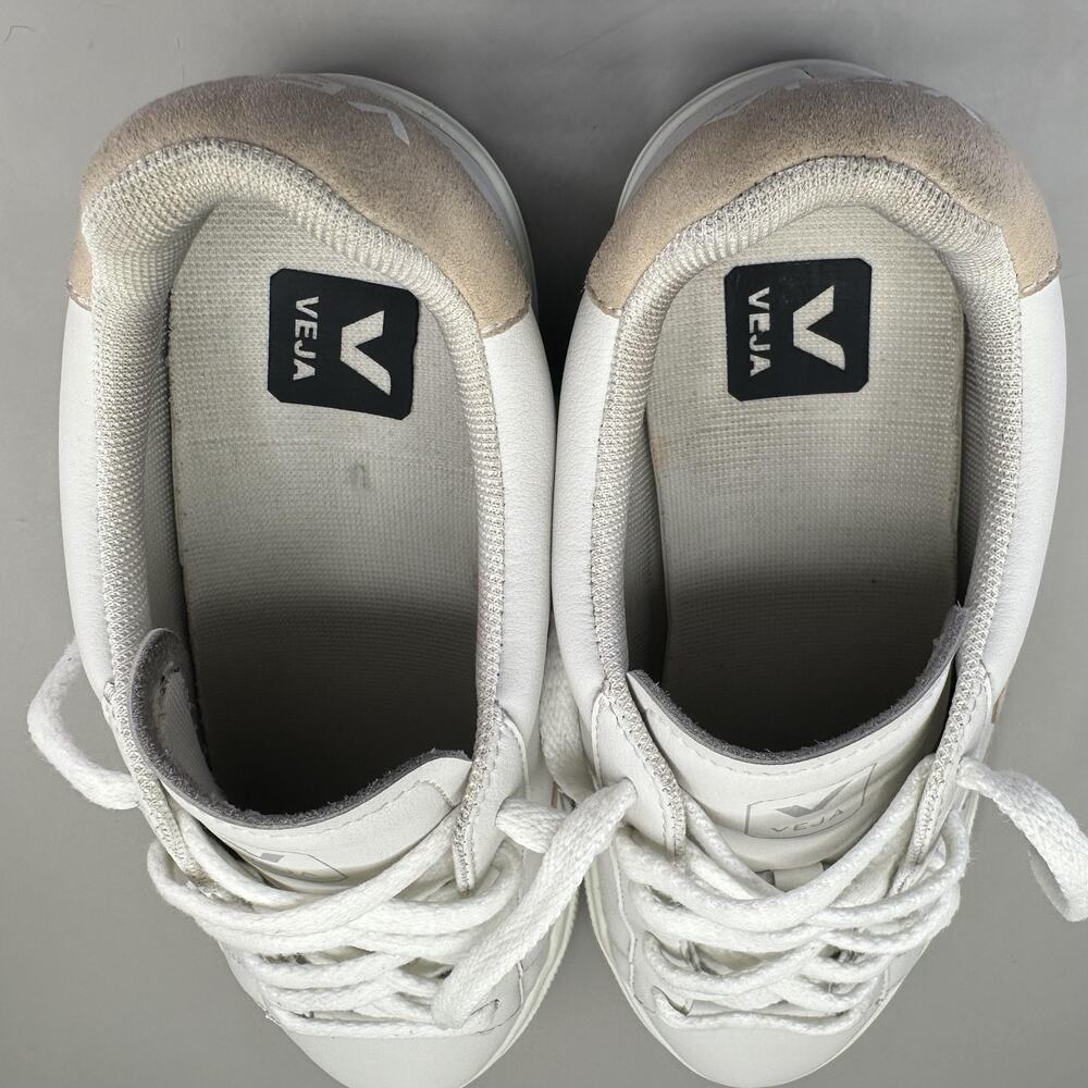 Veja White Sneakers with Beige Accents - Picture 8 of 9